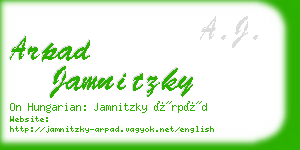 arpad jamnitzky business card